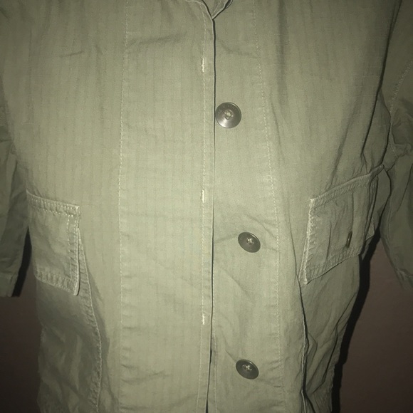 Rag and bone army green 3/4 button shirt/jacket women size XS BIN D - Picture 12 of 14